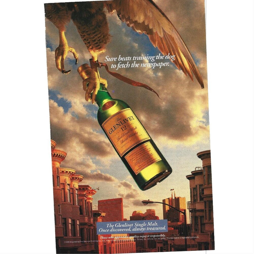 12 Single Malt Scotch Whisky Scotland ADVERT 1980s Vintage Print Ad